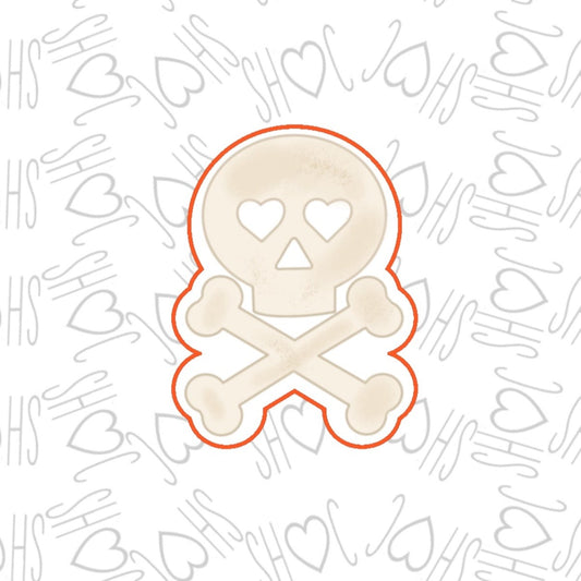 DONE TO ORDER: Skull + Bones 2 Cookie Cutter - SHCreations
