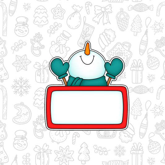 DONE TO ORDER: Snowman Plaque Cookie Cutter - SHCreations