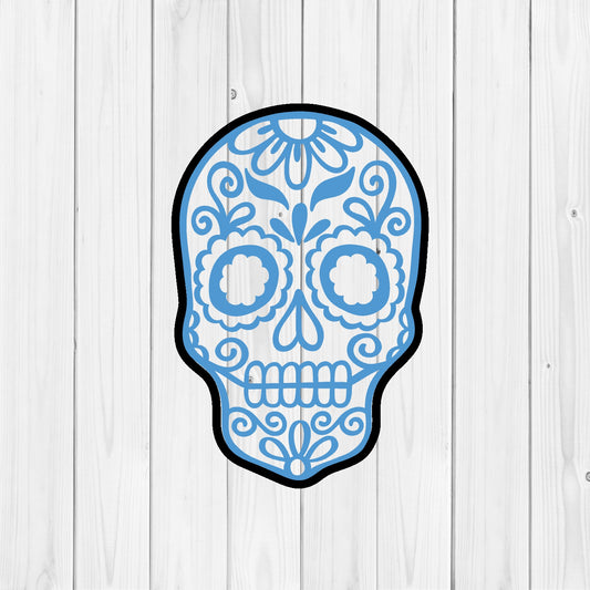 DONE TO ORDER: Sugar Skull Cookie Cutter + Fodant Stamp - SHCreations