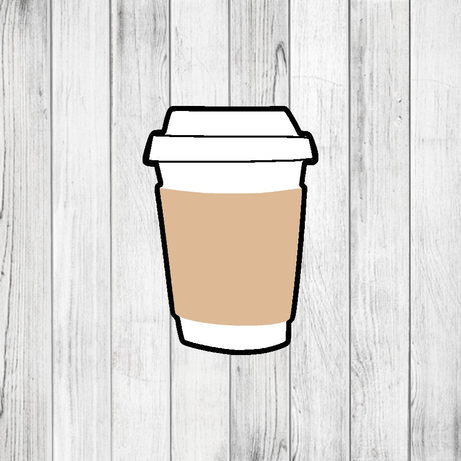 DONE TO ORDER: To Go Coffee Cup Cookie Cutter - SHCreations