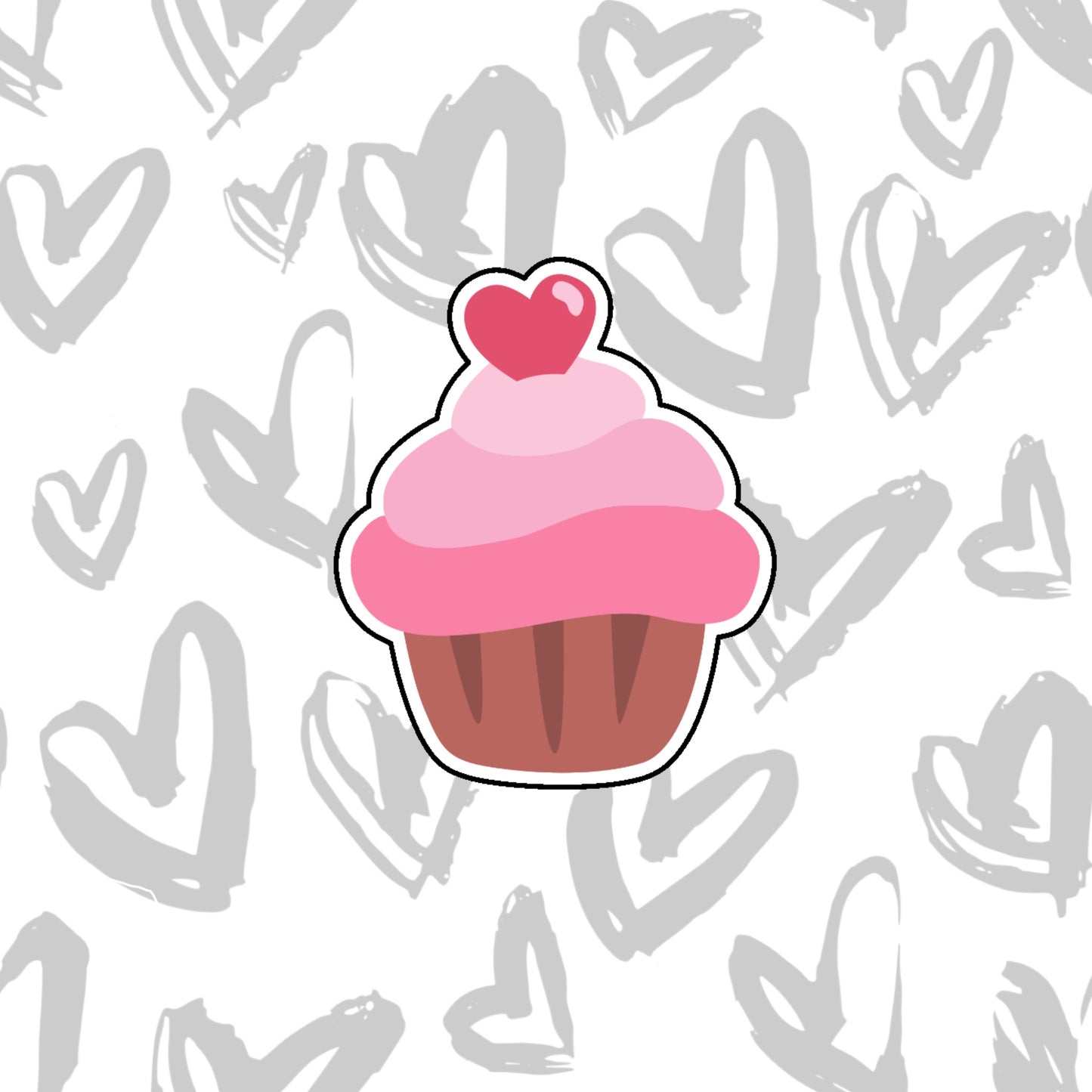 DONE TO ORDER: Valentine Cupcake Cookie Cutter - SHCreations