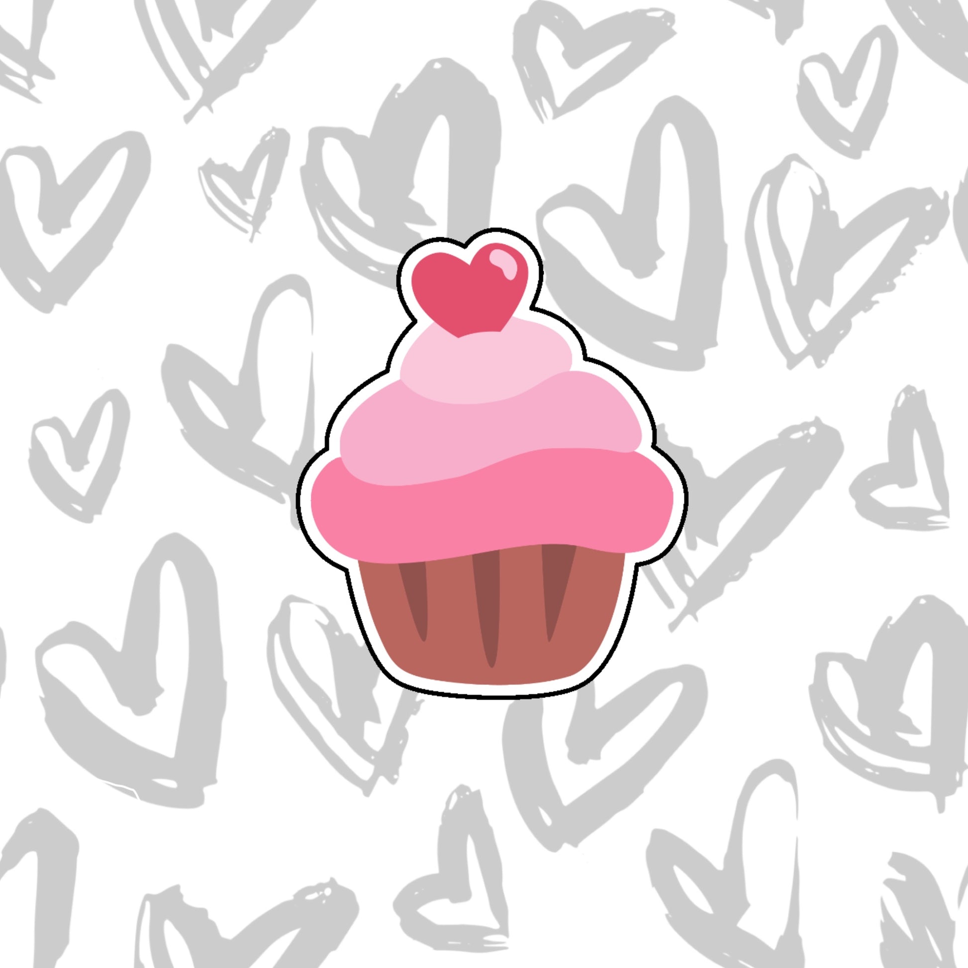 DONE TO ORDER: Valentine Cupcake Cookie Cutter - SHCreations