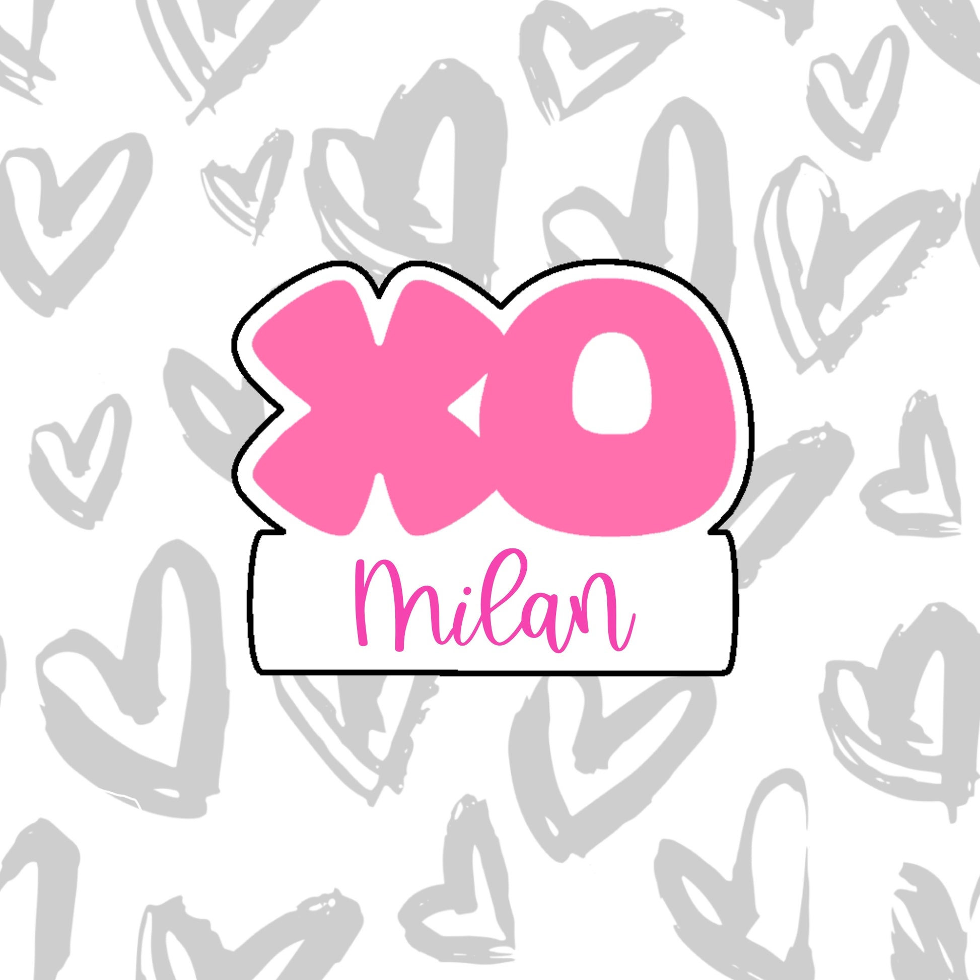 DONE TO ORDER: XO Plaque Cookie Cutter - SHCreations