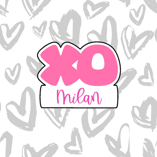 DONE TO ORDER: XO Plaque Cookie Cutter - SHCreations