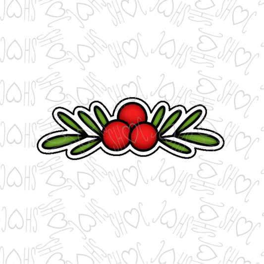 DONE TO ORDER: Cranberry Leaves Cookie Cutter - SHCreations