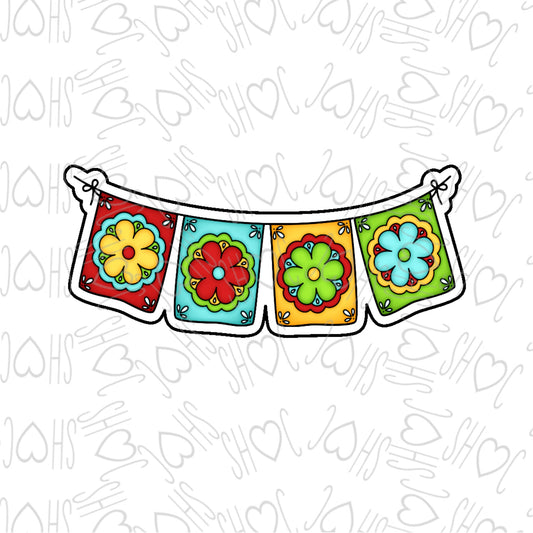 DONE TO ORDER: Cinco Banner Cookie Cutter - SHCreations