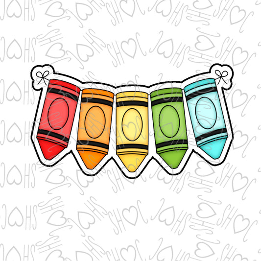 DONE TO ORDER: Pencil Banner Cookie Cutter - SHCreations