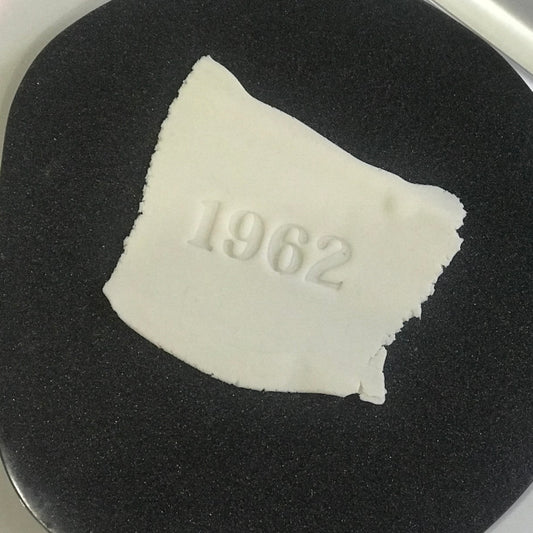 DONE TO ORDER: "1962" Fondant Stamp - SHCreations