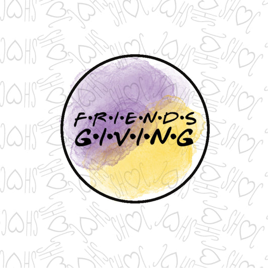 DONE TO ORDER: "FRIENDSGIVING" Fondant Stamp - SHCreations