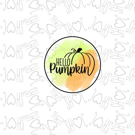 DONE TO ORDER: "Hello Pumpkin" Fondant Stamp - SHCreations