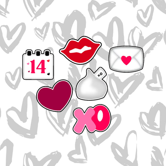 DONE TO ORDER: Valentine Mini Cookie Cutter Set - SHCreations